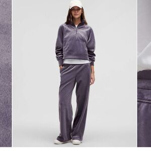 NWT Lululemon Nightfall Velvet Scuba Pants